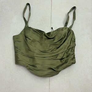 Zara Olive Green Camisole Top